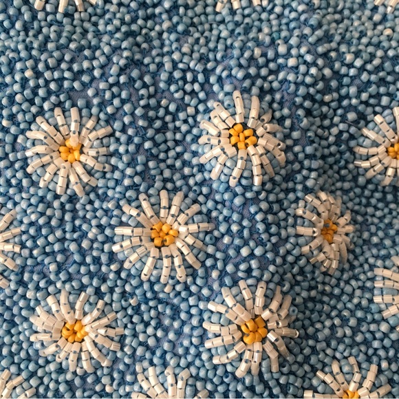 Zara NWT!!!! Daisy Mini Beaded Bucket Bag - Picture 8 of 13